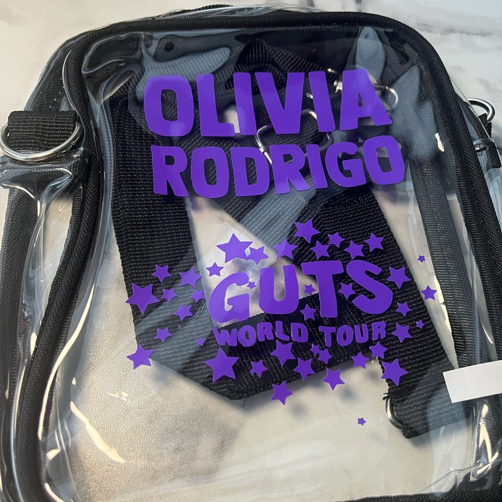 Olivia rodrigo guts world tour stadium approved bag, guts tour 2023 clear bag
